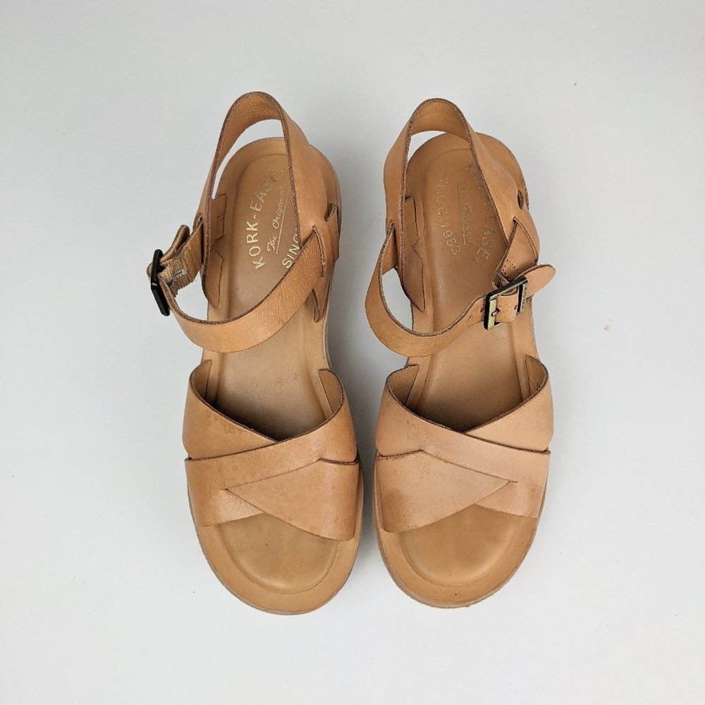 Kork-Ease Tan Sand Platform Sandals Sz. 7